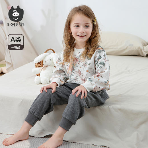 小猪卫衣复合绒满印秋冬印花儿童长袖上衣卫衣90-120 商品图1