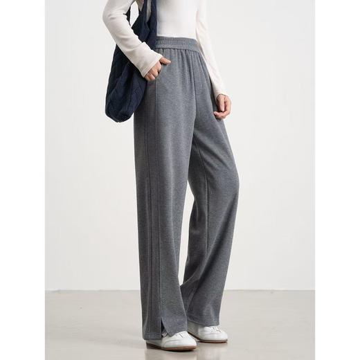 优选丨【600g羊毛开衩直筒裤】高支羊毛面料 宽松挺阔版型 巨显瘦 不臃肿 商品图4