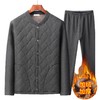 冬季【中老年男装保暖开衫棉衣】加绒加厚棉袄外穿 老人爸爸冬季内搭套装  商品缩略图0