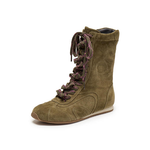 BF楼董洁同款真美诗秋日栗子2025冬新款羊皮复古马丁靴Y1Z01DZ5吊牌价1998折后价1598 商品图0