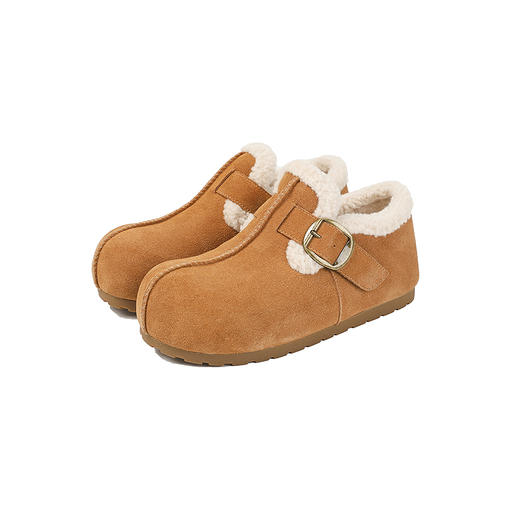 伊伴冬季勃肯毛毛鞋浓密保暖毛里勃肯鞋B25719110 商品图5