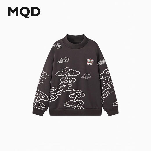 【MQD】童装新年红色男童加绒卫衣秋冬新款儿童长袖内搭男大童打底衫 商品图1
