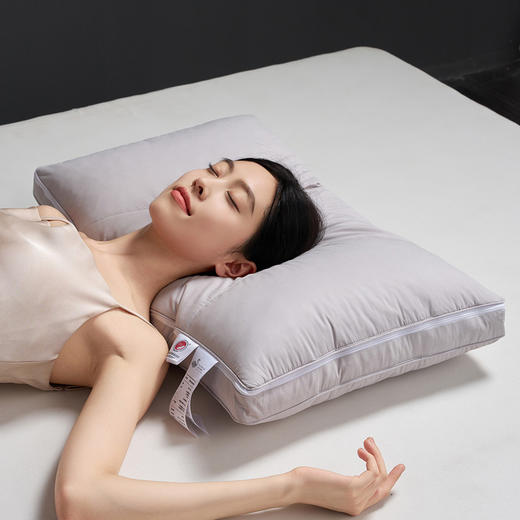 【可调节95白鹅绒T枕】95白鹅绒枕芯高端枕头T型H护颈枕慢回弹羽绒酒店民宿 商品图5