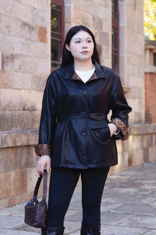 一周内发货！【乌木色羊皮  编织包】手提包，长26，高17，手提带43厘米，原创设计手提编织包！时髦大气的质感乌木色 商品图2