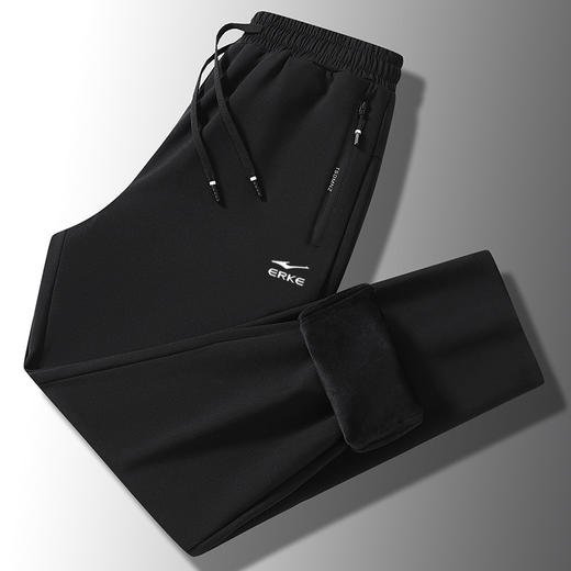 【国货之光 超柔银狐绒 防风防泼】鸿星尔克抗寒保暖加绒运动长裤（EK-SPFS8898） 商品图5