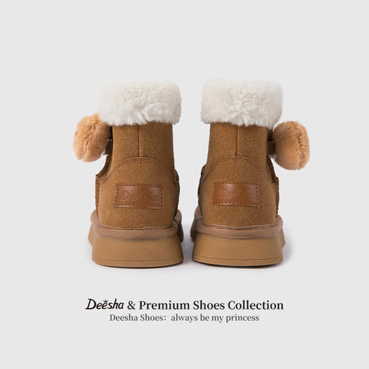 笛莎Deesha 女童童鞋2025冬季新款短筒雪地靴 商品图4