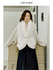 ForPoem 现货 25/FW原创设计圈圈羊毛弧形下摆气质宽松狐狸毛领外套 商品缩略图2