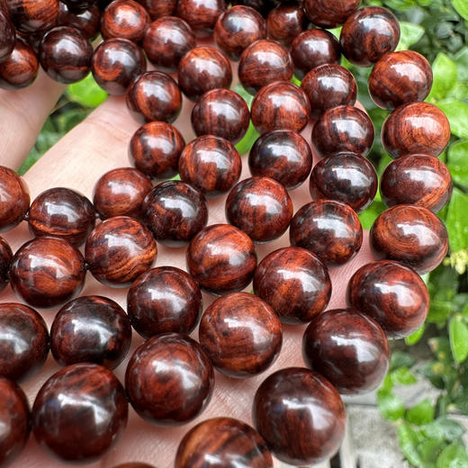 【青山特惠】1.0*108颗海南黄花梨紫油梨水波纹老料佛珠念珠男女款手串h123 商品图4