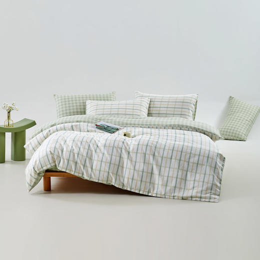無印良品 咖品纯棉四件套-荷塘月色200x230cm MJ-T2022-103-4 商品图1