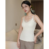 官网1400+ 华家高端线90S莫代尔长绒棉美利奴羊毛保暖背心女 带胸垫蕾丝可外穿打底吊带 商品缩略图1