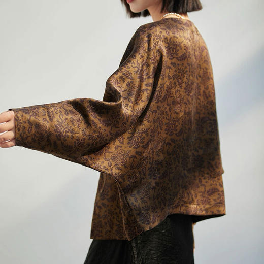 暮金纱新中式提花外套，这个秋日的静奢感，是这件低调的美衣给的【3-5天发货，周末顺延】【G】 商品图3