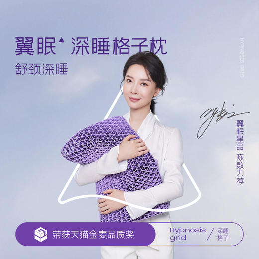 翼眠 深睡格子TPE无压枕 波浪款 6972498700011 商品图1