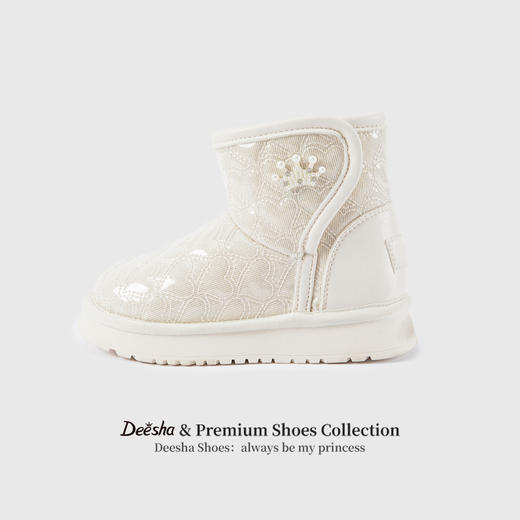 笛莎Deesha 女童童鞋2025冬季新款短筒雪地靴 商品图0