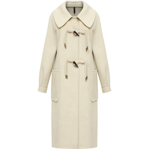 QYM 23A2010-Y双面羊毛大衣牛角扣厚款毛呢外套 商品图4