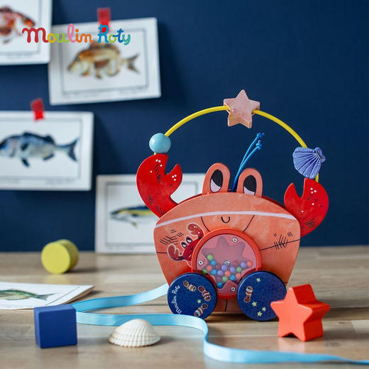 Moulin Roty 蝴蝶 拖拉多功能玩具 适合10月龄+ 三只邦尼兔系列 法国品牌 -678113 商品图7