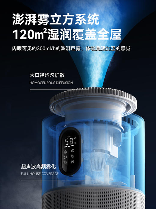 大宇丨净化空气家用静音卧室客厅落地式加湿器 商品图2