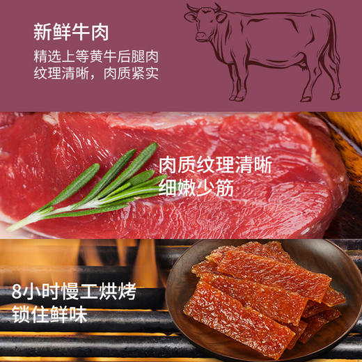 自然派炭烧牛肉脯100g/袋 商品图3