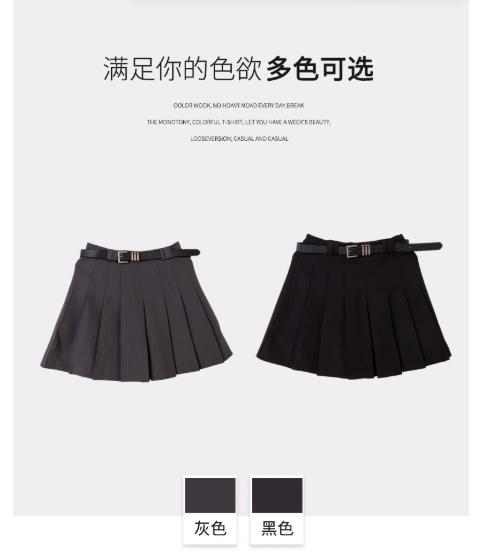 【门店同款】ENJOY秋季A字百褶短半裙 164551837 商品图6