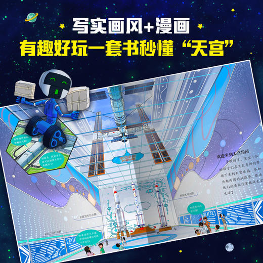 《天宫建成了》全3册 7-15岁 200+硬核航天知识 中国科技里程碑之作 多学科融合 轻松应对知识多元时代 商品图4
