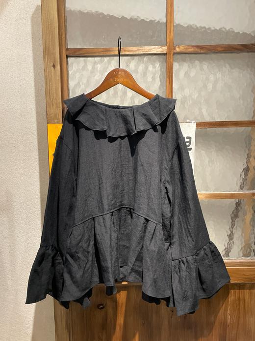 Susuri黑色荷花领衬衫 商品图12