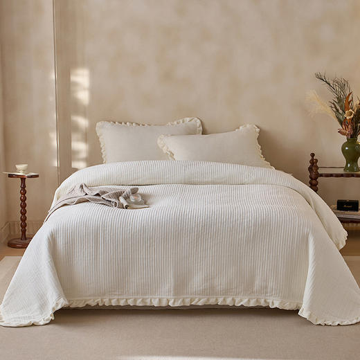 【牛奶绒床盖】牛奶绒床盖三件套秋冬保暖床单纯色绒布毯子床盖枕套 商品图1