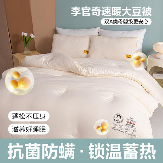 A类李官奇大豆纤维被子母被双人被子加厚冬被宿舍春秋被礼品被 商品图1