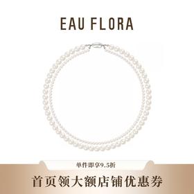『花露』双层白色仿珍珠项链