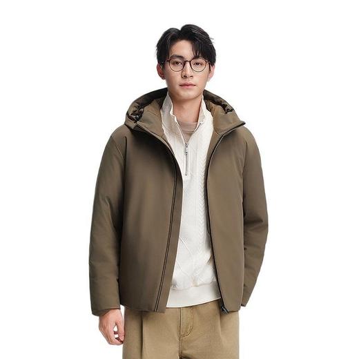 波司登 男连帽无绗缝夹克羽绒服 B250135329 商品图1