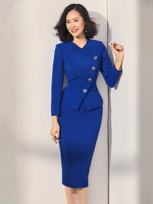 颈袖添香秋新款职业套装女裙时尚OL气质工作高端商务正装 商品图0