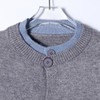 72111SDSA男士秋冬新款痞帅男装极简风撞色拼接假两件毛衣开衫针织衫 商品缩略图2