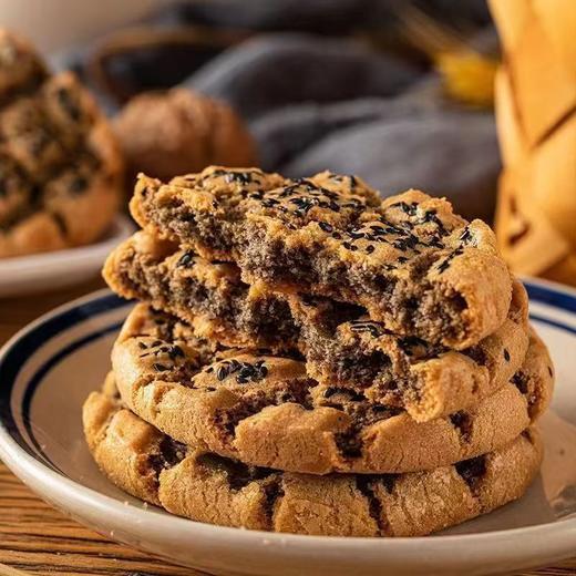 【甄选食材❗️无加蔗糖山药桃酥】谷物用料足，好吃健康营养无负担，夹心桃酥木糖醇传统糕点早餐中老年下午茶养生休闲食品五黑桃酥L 商品图1