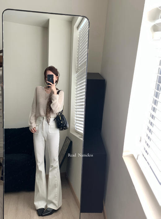 Read Nameless /显瘦神器喇叭裤 白色 2025/10/16 商品图5