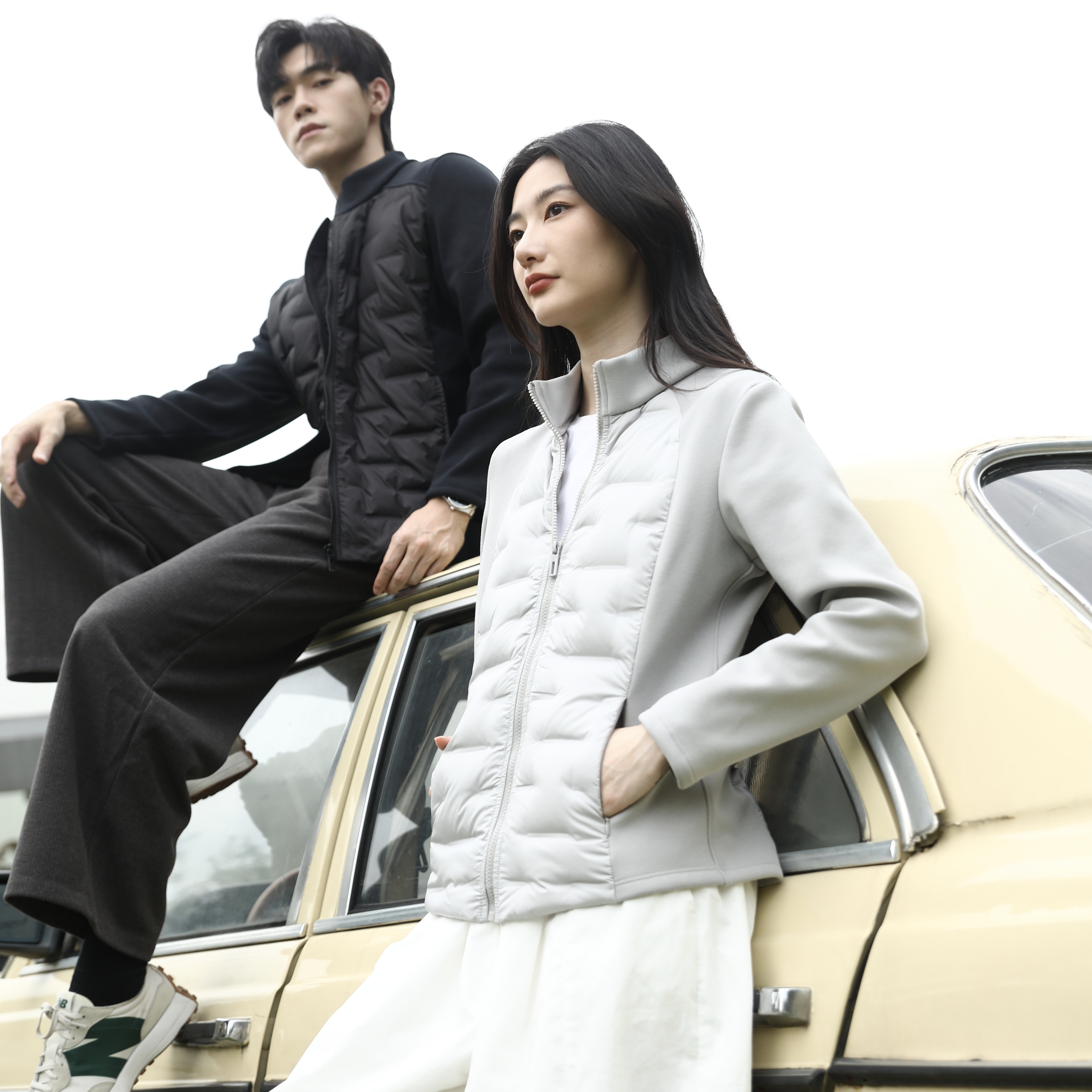 【喵小仟 百搭休闲轻羽衣】90白鸭绒  微米防风防泼水外层 时尚修身 冬季保暖