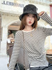 <曾小咸推荐>现货秒杀！微信超特价！韩系简约侧扣设计感条纹针织衫 日常119.99 立减60 秒杀59.99！ 商品缩略图7