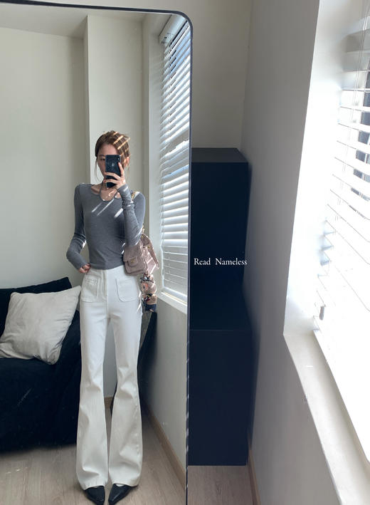 Read Nameless /显瘦神器喇叭裤 白色 2025/10/16 商品图7