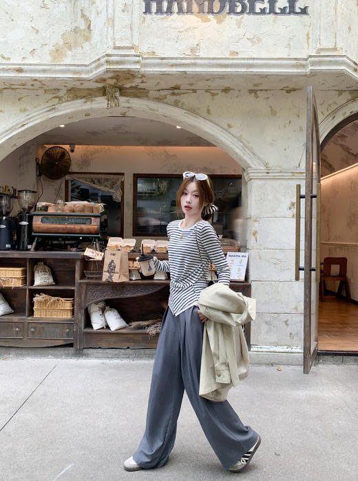 <曾小咸推荐>现货秒杀！微信超特价！韩系简约侧扣设计感条纹针织衫 日常119.99 立减60 秒杀59.99！ 商品图12