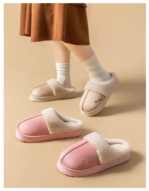 【59.8元4双】Mu&Cu皮绒UG风棉拖 | 仿麂皮绒面柔软不掉毛，内里加厚绒毛如踩云朵 商品图4