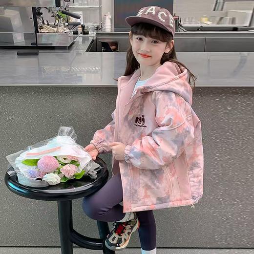 【女童新款加绒双面穿外套】儿童两面穿中大童冲锋衣防风保暖上衣 商品图1