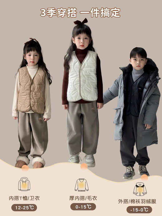 高品质6色轻暖撞色羊毛马甲开团🔥逆天颜值炸街神器来啦！120-160cm 商品图2