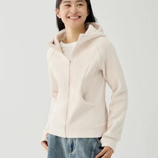 双面奥粒绒 修身立领小蛮腰外套 加绒内搭瑜伽服摇粒绒外套女2025新款秋冬季抓绒卫衣运动上衣 商品图3