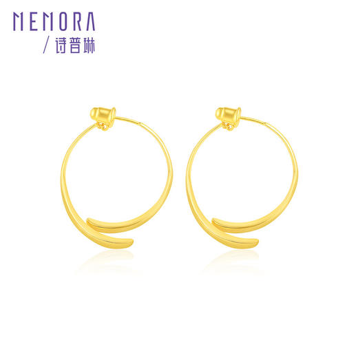 【任选3件599元】素圈圆环耳饰 S925银耳环时尚ins风耳圈MEMORA诗普琳YEE02201、YEE02202（线上专供） 商品图1