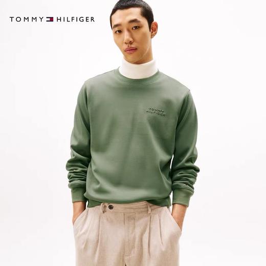 Tommy 25秋冬男款纯棉珠地肌理圆领卫衣 商品图1