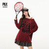 P&X设计师女装2025冬季慵懒风时尚中长款毛衣  825418190 红色 商品缩略图2