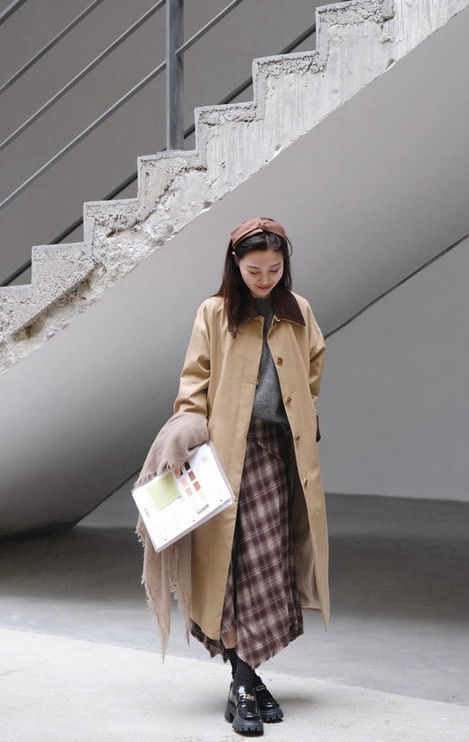 韩系da牌订单款|68%棉细斜纹风衣 商品图2