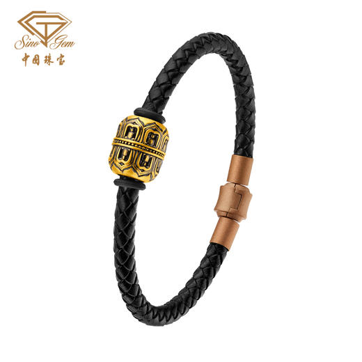 「大足金-大自在」5D硬金本真黄金转运珠手串 商品图0