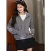 鹿向南「海德公园」花灰色宽松套头卫衣女秋冬季新款休闲通勤外套 商品缩略图0