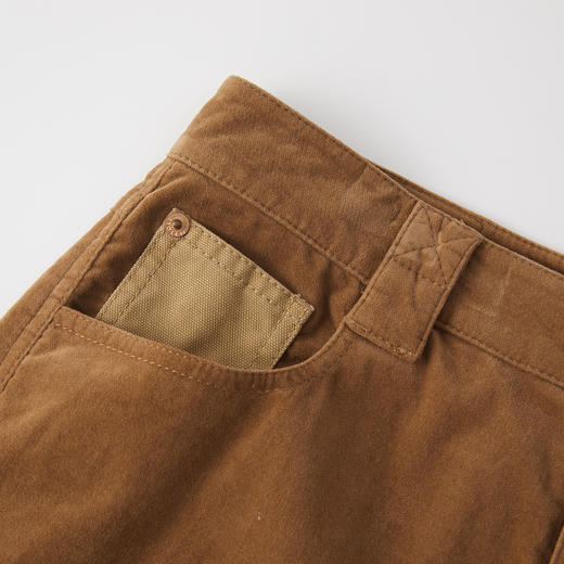 谜底直筒裤长裤2025年冬季新品长复古拼接不对称口袋女254MK1644 商品图3