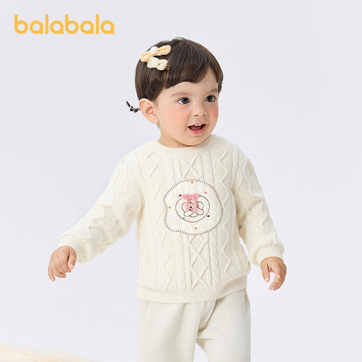 【商场同款】巴拉巴拉童装儿童毛衫女宝宝针织衫秋冬2025新款毛衣 商品图1