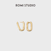 ROMI STUDIO 铜合金耳饰 金色双环耳饰椭圆形复古耳环RWCAP06692 商品缩略图0