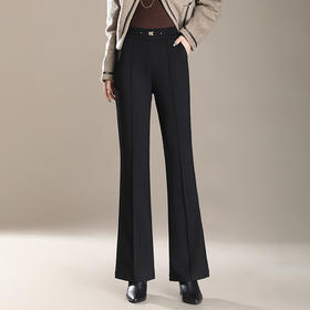 加绒保暖喇叭裤棉裤，加厚鱼尾裤长款修身微喇裤MYX-KDFY-24805-L